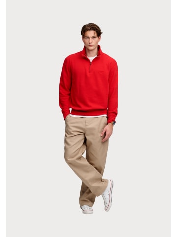 Superdry Sweatshirt 'HALF ZIP' in rot