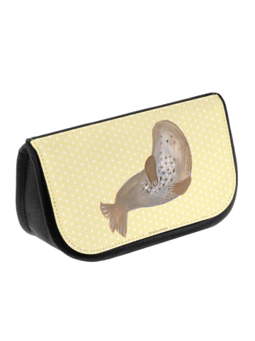 Mr. & Mrs. Panda Waschtasche Robbe Lachen ohne Spruch in Gelb Pastell