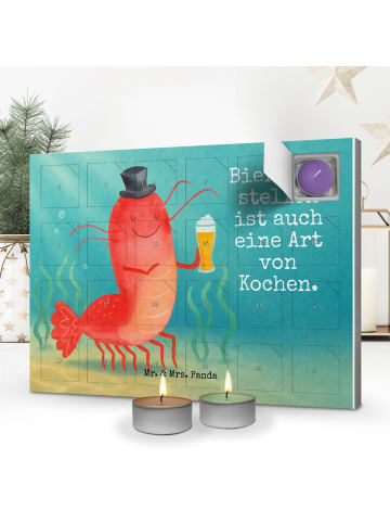 Mr. & Mrs. Panda Adventskalender Hummer Weizen Design mit Spruch in Weiß