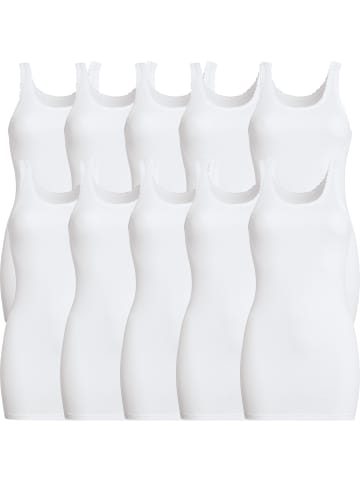 Con-ta Baumwolle, Feinripp Unterhemd 10er-Pack in weiß