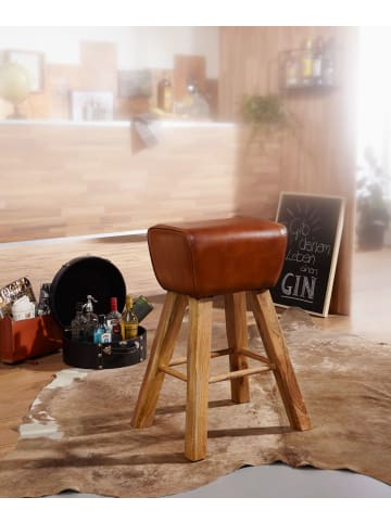 FineBuy Barstuhl in Braun / Mango / 43x43x75