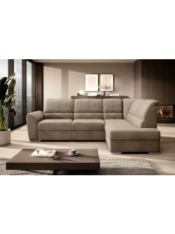MF Design Silver Recamiere Rechts in Braunbeige -  (L) 270 x (B) 270 x (H) 93 cm