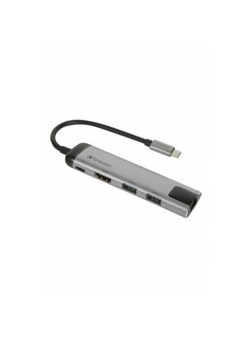 COFI 1453 Hub, Multiport, 2x USB 3.0-A, HDMI 4K, RJ45  - USB-C® Multiport-Hub in Silber