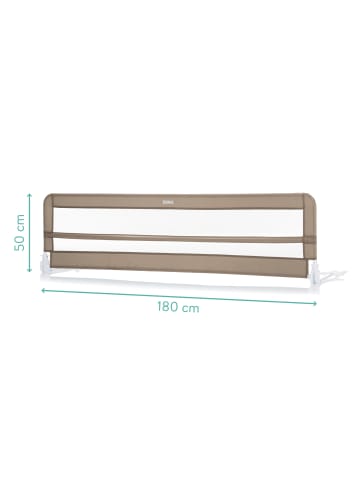 fillikid Bettgitter Lina XL 180 x 50 cm Exklusiv in Taupe