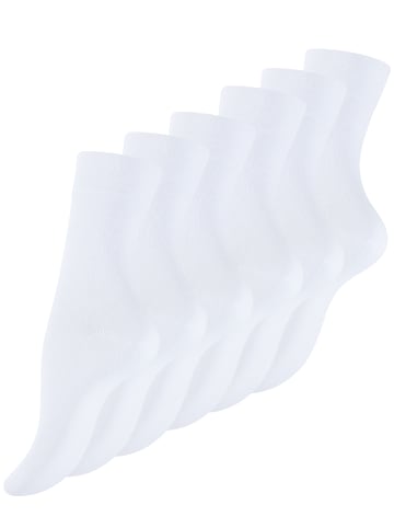 Cotton Prime® Gesundheitssocken 6 Paar, ohne Gummibund in weiss