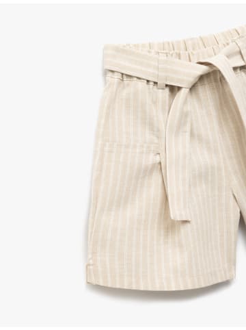 KOTON KURZHOSEN in Ekru Gestreift
