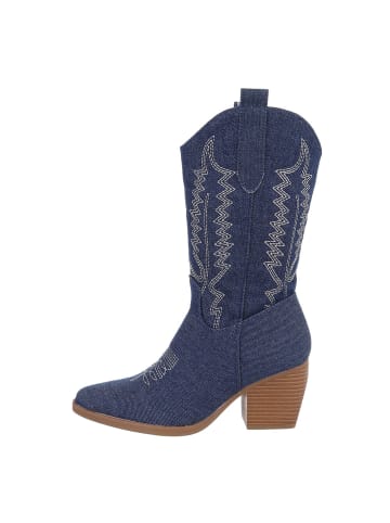 Ital-Design Stiefel in Dunkelblau