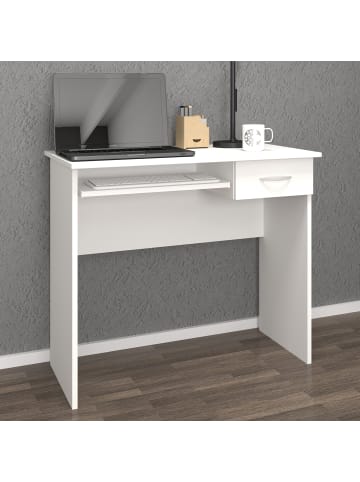 VCM  Schreibtisch Auszug Schublade Arusa in Weiß