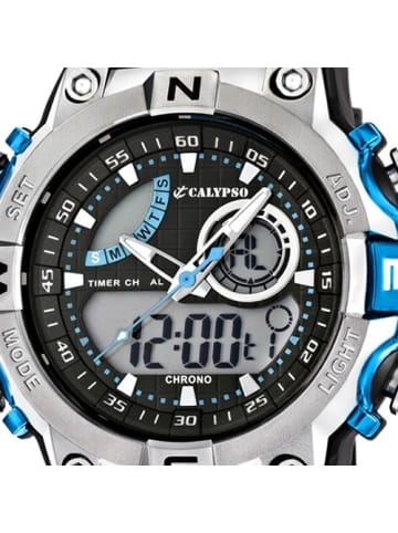 Calypso Analog-Digital-Armbanduhr Calypso Digital schwarz extra groß (ca. 49mm)