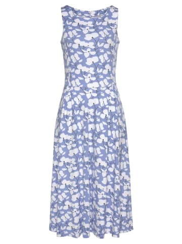 Beach Time Sommerkleid in blau-creme bedruckt
