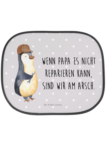 Mr. & Mrs. Panda Sonnenschutz Auto Wenn Papa es nicht reparieren... in Grau Pastell