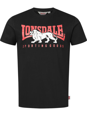 Lonsdale T-Shirt "Ervan T-Shirt Normale Passform" in Schwarz