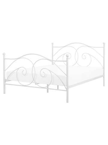 Beliani Doppelbett DINARD in Weiß - (W) 167 x (H) 118 x (L) 208 cm