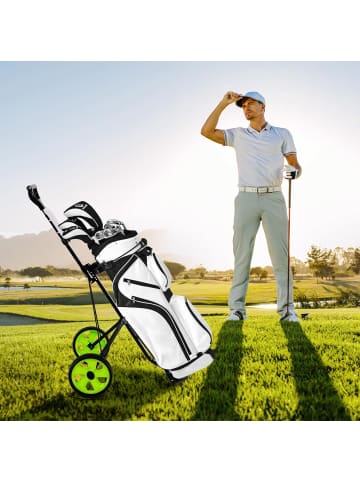 COSTWAY Golftrolley 2 Rad in Grün