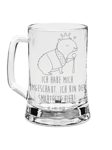 Mr. & Mrs. Panda Bierglas Capybara König mit Spruch in Transparent