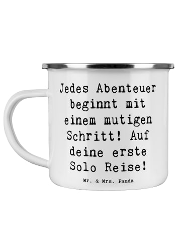 Mr. & Mrs. Panda Tasse Spruch Alleine Reisen Unternehmen mit Spruch in Weiß