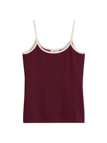 Marc O'Polo DENIM Top mit Struktur slim in Dark Red