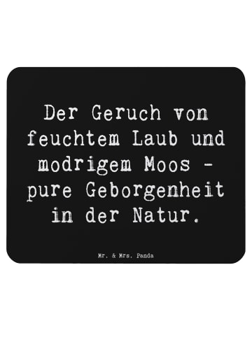Mr. & Mrs. Panda Maus Pad Spruch Geborgenheit in der Natur mit S... in Schwarz