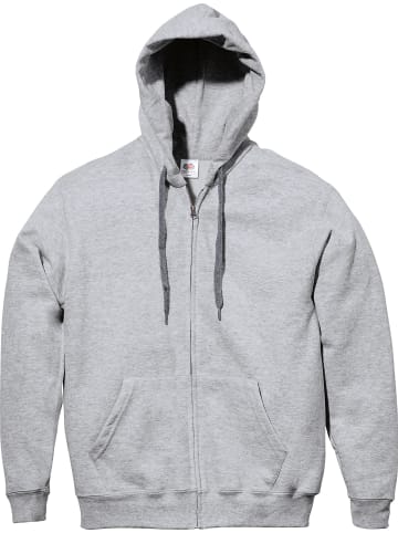 Fruit of the Loom Sweat Unisex-Freizeitjacke mit Kapuze in grau