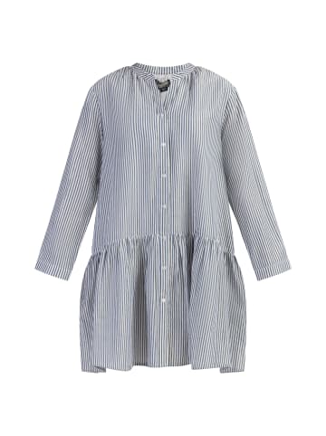 DreiMaster Damen Langarmkleid in Dunkelmarine Streifen