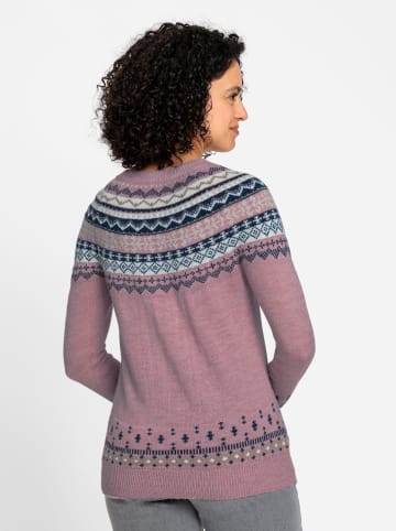 WITT WEIDEN Jacquard-Pullover in mauve-marine-gemustert