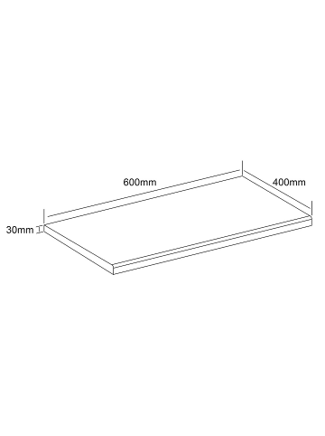 ebuy24 Küchenarbeitsplatte Fasola Marmor 40 x 60 cm