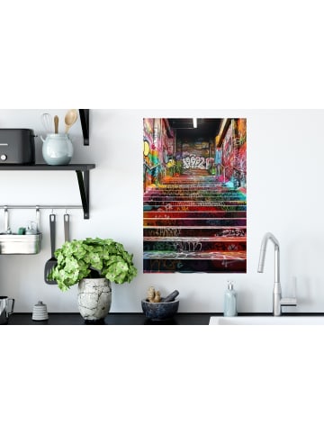 OnlyWow Wandtattoo Bunte Treppe