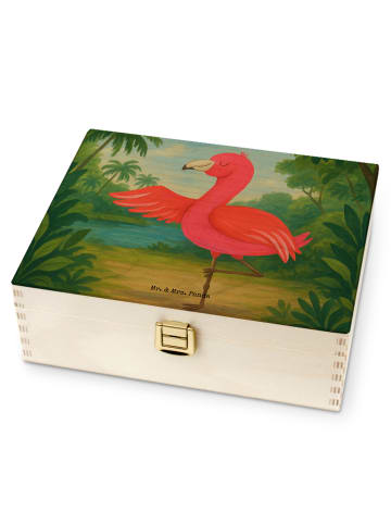 Mr. & Mrs. Panda Tee Organizer Flamingo Yoga Design ohne Spruch in Weiß