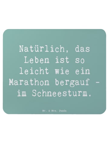 Mr. & Mrs. Panda Mauspad Spruch Leichtigkeit im Leben mit Spruch in Meeresbrise