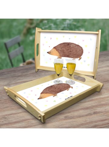 Mr. & Mrs. Panda Tablett Igel Herzen ohne Spruch in Weiß