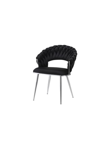 Qiyano 2er-Set Esszimmerstuhl Pono in Schwarz