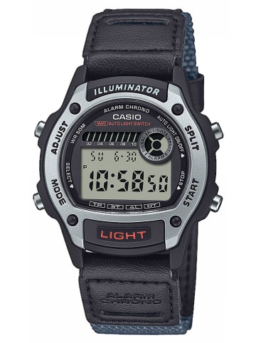 Casio Quarzuhr Alarm-Chrono für Damen und Jugendliche Anthrazit / Schwarz