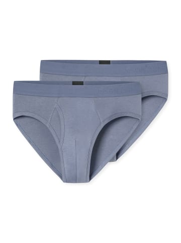 Schiesser Rioslip Rib Essentials in blaugrau