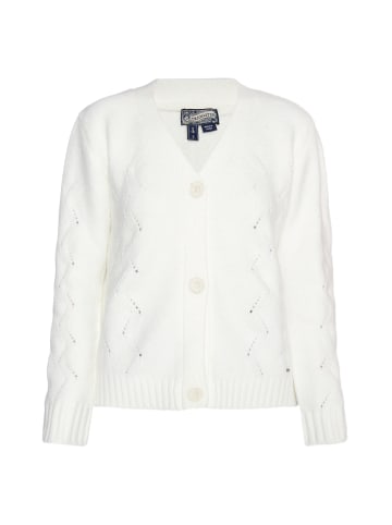 DreiMaster Damen Strickjacke in Wollweiss