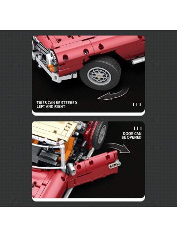 COFI 1453 Reobrix 11005 Oldtimer Cabrio Klemmbaustein Set 1578 Teile ab 14 in Mehrfarbig