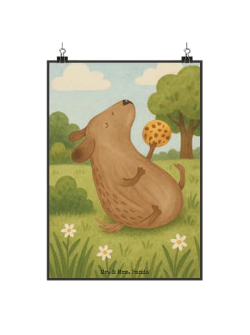 Mr. & Mrs. Panda Poster Hund Keks Design ohne Spruch in Weiß