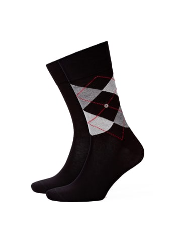 Burlington Socken 2er Pack in Schwarz