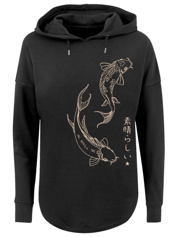 F4NT4STIC Oversized Hoodie Koi Karpfen in schwarz