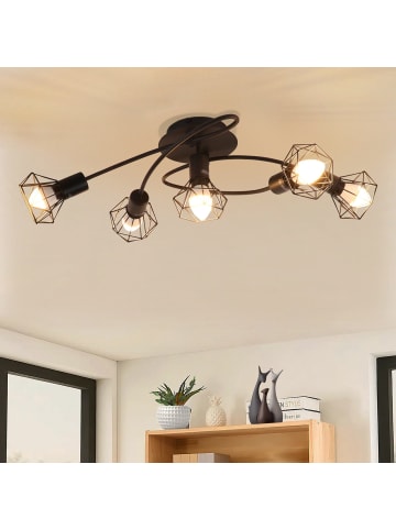 ZMH Deckenleuchte in Weiß 5-flammige E14 Vintage Deckenspots Metall