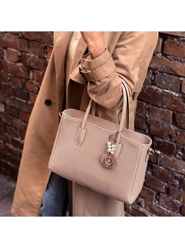 Florence Leder Schultertasche Florence Tasche schwarz ca. 35cm