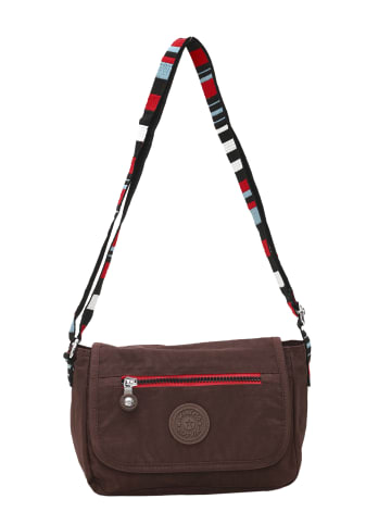Mindesa Damen Umhängetasche in Kaffee Mehrfarbig