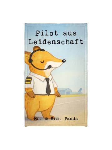 Mr. & Mrs. Panda Gästehandtücher Pilot Leidenschaft Design mit S... in Weiß