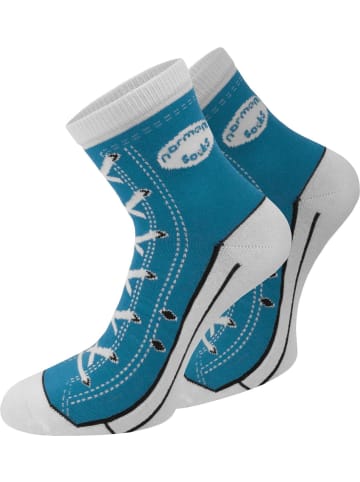 normani 4 Paar Socken im Schuh-Design in Blau