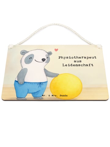 Mr. & Mrs. Panda Schild Physiotherapeut Leidenschaft Design mit ... in Weiß
