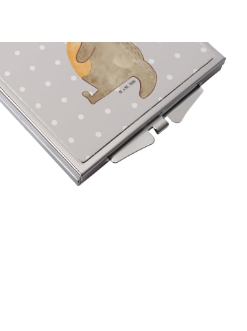 Mr. & Mrs. Panda Kosmetikspiegel Otter Bauch ohne Spruch in Grau Pastell