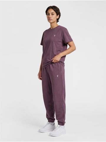 Hummel T-Shirt Hmlpulse Lebensstil Damen in BLACK PLUM