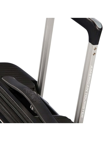 American Tourister Soundbox - 4-Rollen-Kabinentrolley 55 cm erw. (gelb) in bass black