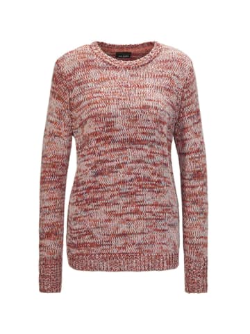 GOLDNER Kurzgröße:  Pullover Kurzgröße - Multicolor-Pullover in mahagoni