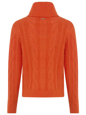Kangaroos Rollkragenpullover in Orange meliert