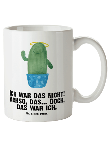 Mr. & Mrs. Panda XL Tasse Kaktus Heilig mit Spruch in Weiß